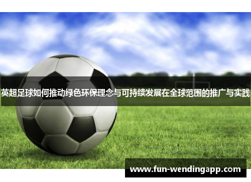 英超足球如何推动绿色环保理念与可持续发展在全球范围的推广与实践